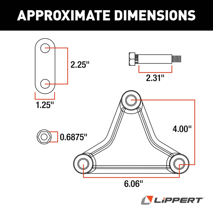 CURT 121098L Trailer Axle Attaching Parts (AP) Suspension Kit for 2,000-7,000-lb. Double-Eye Tandem Axles - Tall Equalizer, Standard Bolts Model 121098L