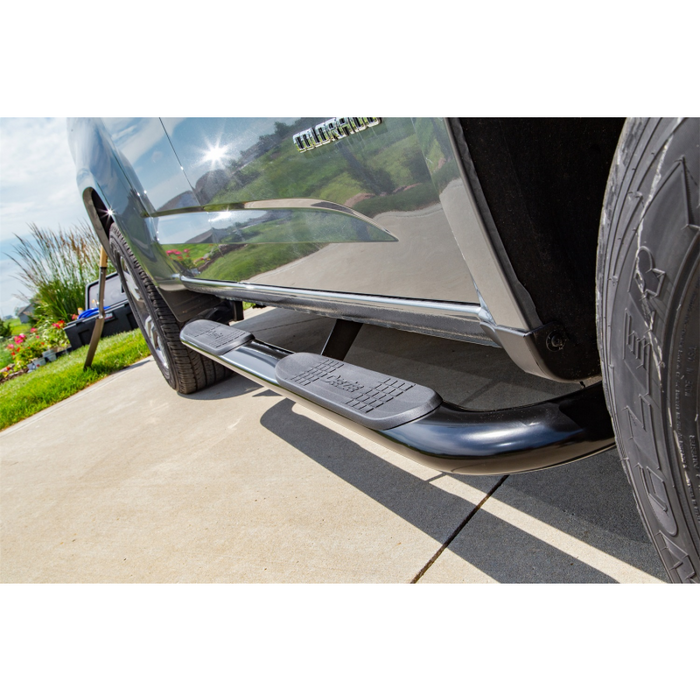 Dee Zee Textured Black Steel Step Nerf Bars 4 in. Oval Cab Length Model DZ372539