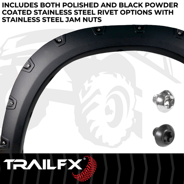 TrailFX Fender Flare Pocket Style Flare Texture Set Of 4 Model TFD3002T