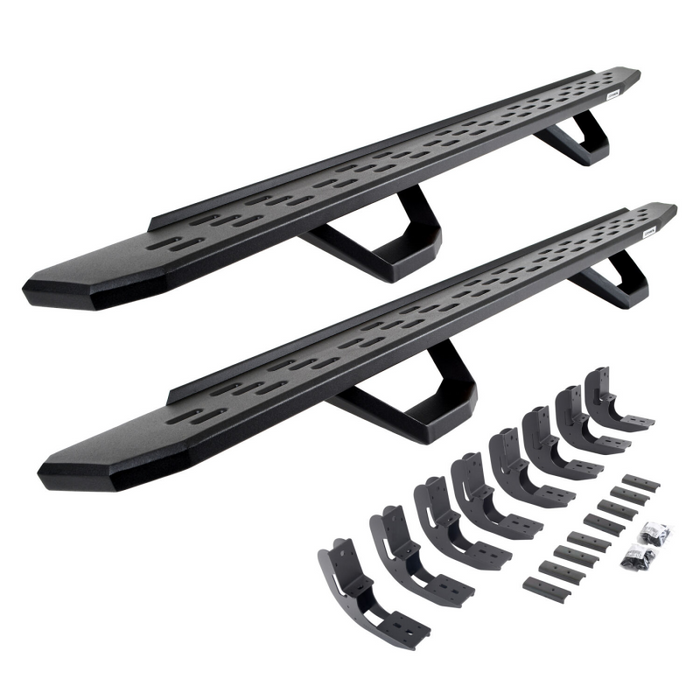 Go Rhino RB30 Running Boards with Mounting Brackets With 2 Pairs Drop Steps Kit Model 6960488720PC