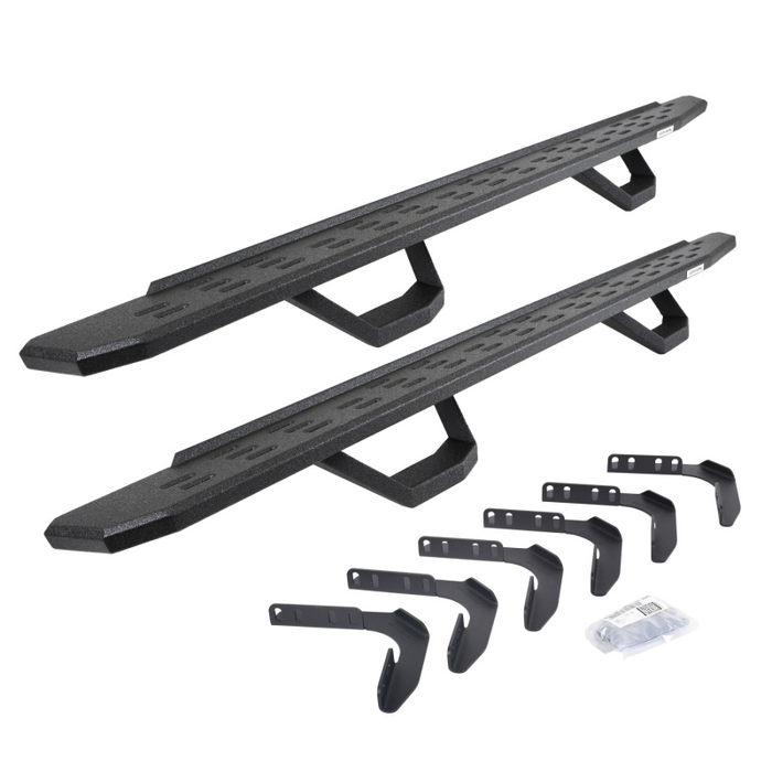 Go Rhino RB30 Running Boards with Mounting Brackets With 2 Pairs Drop Steps Kit Model 6961808720T