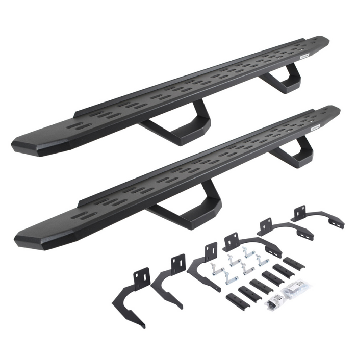 Go Rhino RB30 Running Boards with Mounting Brackets With 2 Pairs Drop Steps Kit Model 6960998020PC