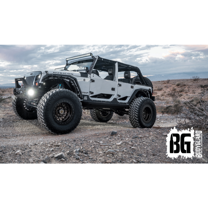 Bodyguard Rock Sliders With Body Cladding 4 Door Bare Metal Model 95441B