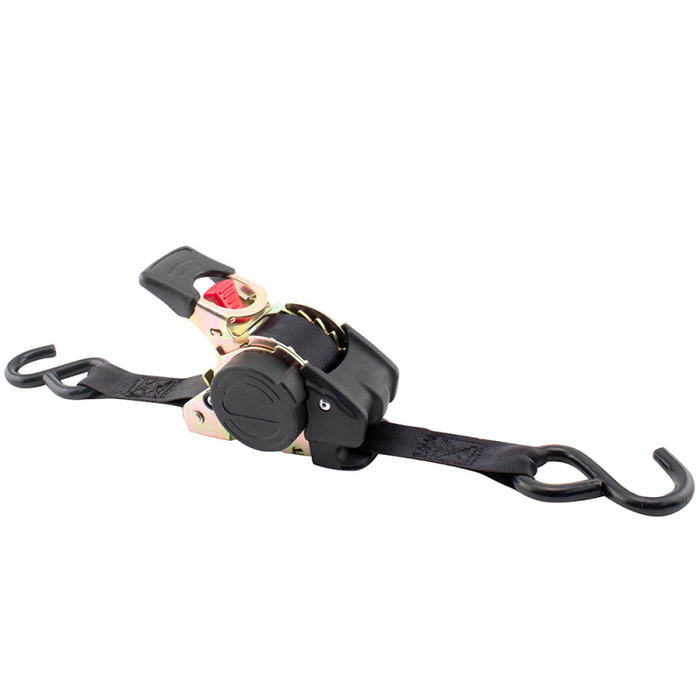 Erickson Manufacturing 2 Pack 1 In X 10Ft 1200Lb Re-Tractable Ratchet Tie Downs Black Model 34415