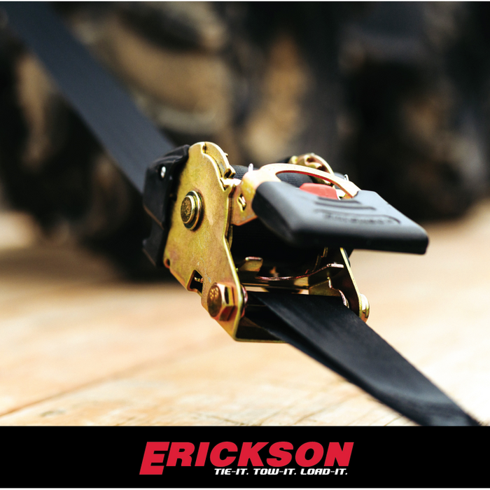 Erickson Manufacturing 2 Pack 2 In X 10Ft 3300Lb Retractable Ratchet Tie Downs Black Model 34416