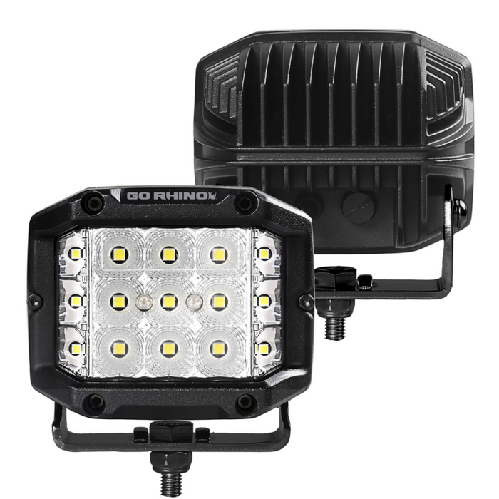 Go Rhino Bright Series SIDELINE 4x3 LED Flood Lights Model 750300323FCS