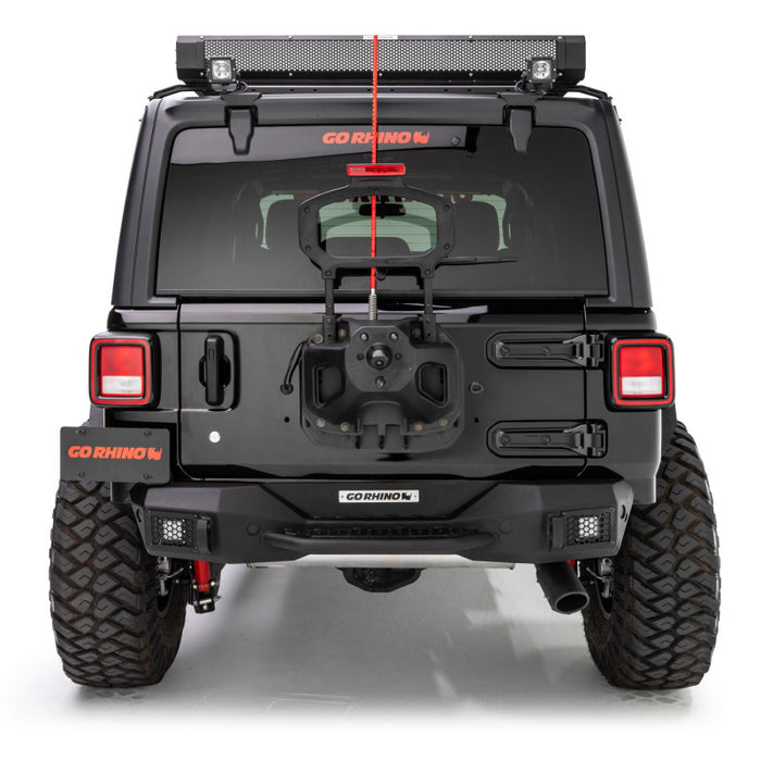 Go Rhino Rockline Rear Stubby Bumper for Jeep Wrangler JL Model 371100T