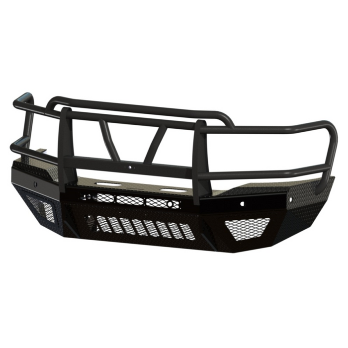 Bodyguard T2 Front Extreme - Sensor Cutouts Factory Fog Cutouts Receiver Hitch W/O Mesh Grille No Camera Harness Texture Black Powder Coat Model EER19BYHTNN