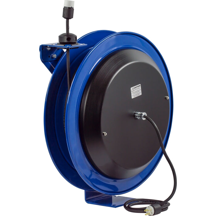 Coxreels PC Series Spring Driven Cord Reel Single Industrial Receptacle 16 GA x 100 ft. - Cord Included Model PC24-0016-A