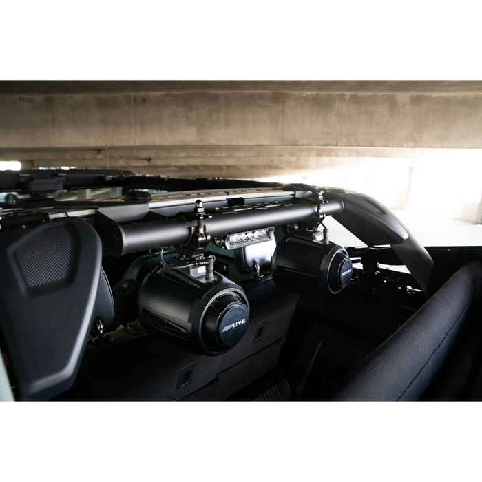 DV8 Offroad 2021-2026 Ford Bronco Rear Speaker, Light Mount Bar Model BRSB-01