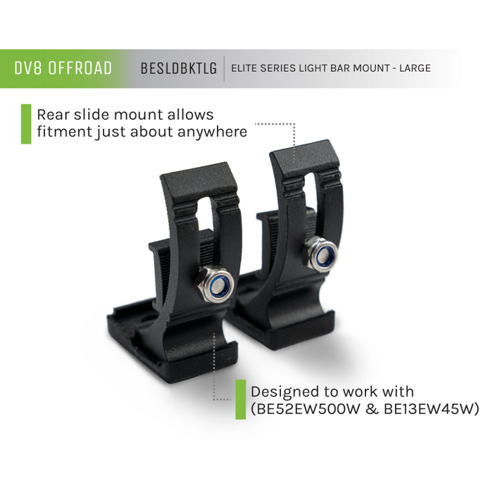 DV8 Offroad Elite Series Light Bar Mount - Large Model BESLDBKTLG