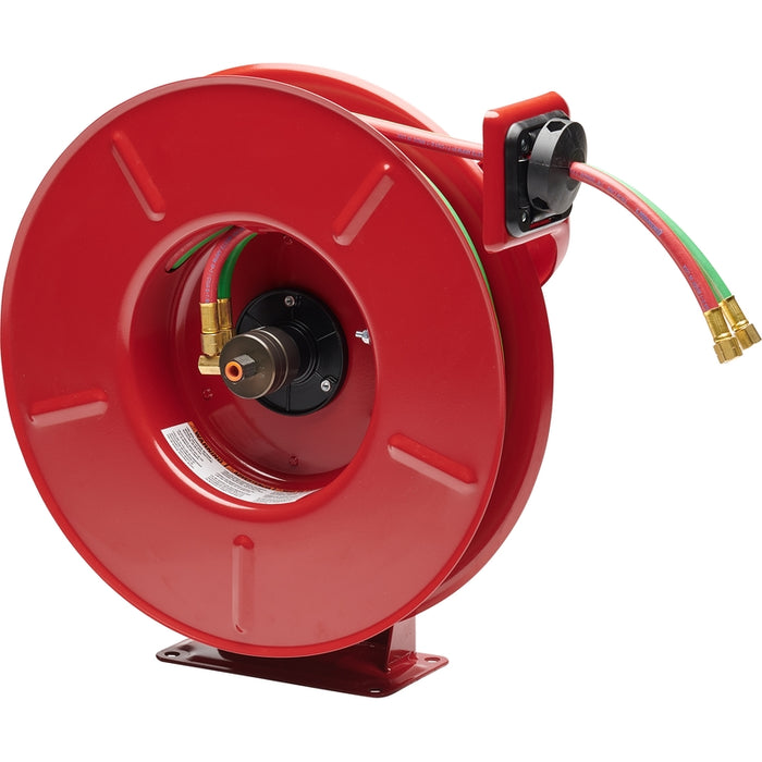 ReelCraft Series TW 1/4 in. x 50 ft. Twin Line Welding Hose Reel T-Grade - 200 PSI Model TW7450OLPT