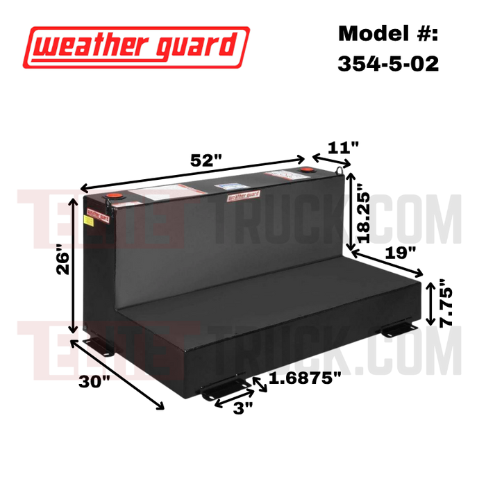 Weather Guard 90 Gallon Gloss Black Steel Transfer Tank Model 354-5-02