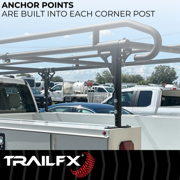 TrailFX Ladder Rack 1000 LB Service Body Contractor Rack Black Steel Model FCLR008B