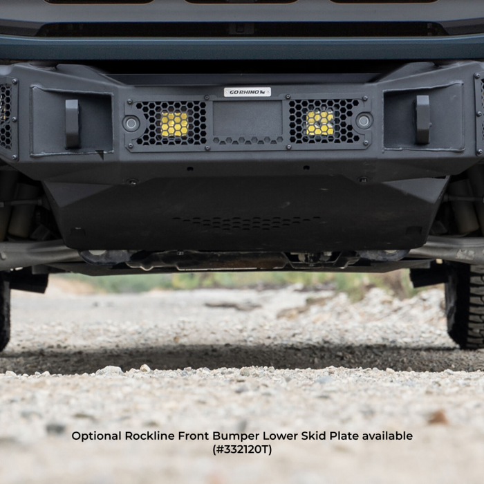 Go Rhino Rockline Winch-Ready Front Full Width Bumper For Ford Bronco Model 331400T