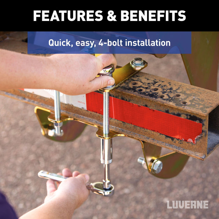 Luverne RETRAC HighRise Folding Rear Entry Step (Fits 4" Bumper Beam) Model 409924L