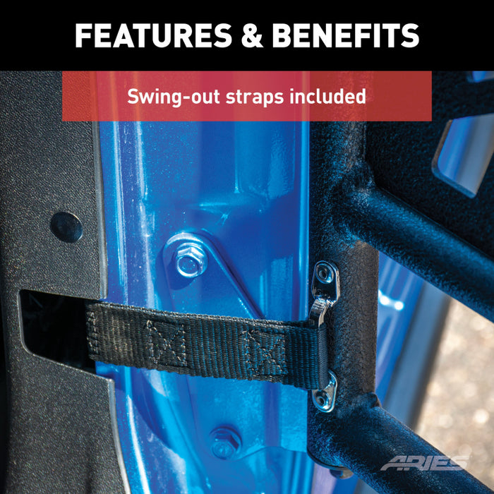 ARIES Jeep Wrangler JK Aluminum Rear Tube Doors Model 25009