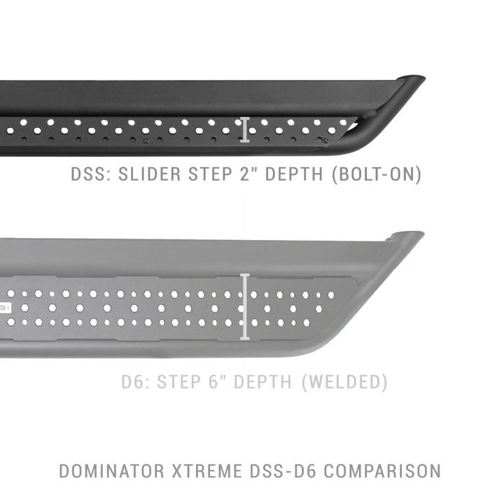 Go Rhino Dominator Xtreme DSS Running boards with Frame Mounting Bracket Kit Model FSDSS4506T