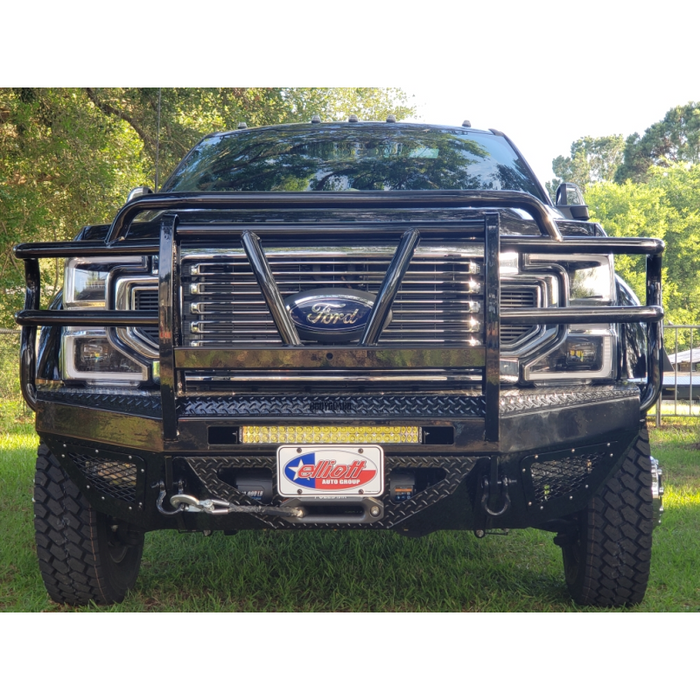 Bodyguard T2 Front Extreme - W/O Sensor Cutouts Factory Fog Cutouts Standard Skid Plate W/O Mesh Grille With Camera Harness Texture Black Powder Coat *Fits 450/550 Fender Trim* Model EEF17DNRTNH