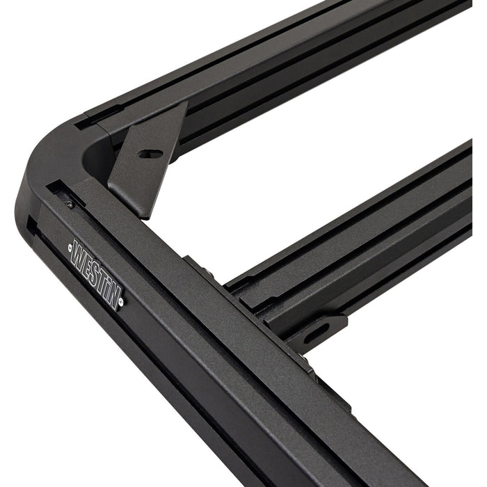 Westin EXP Roof Rack 50" W X 58" L For Full Size EXP Truck Cap Powder Coated Textured Black Aluminum Model 15-00155