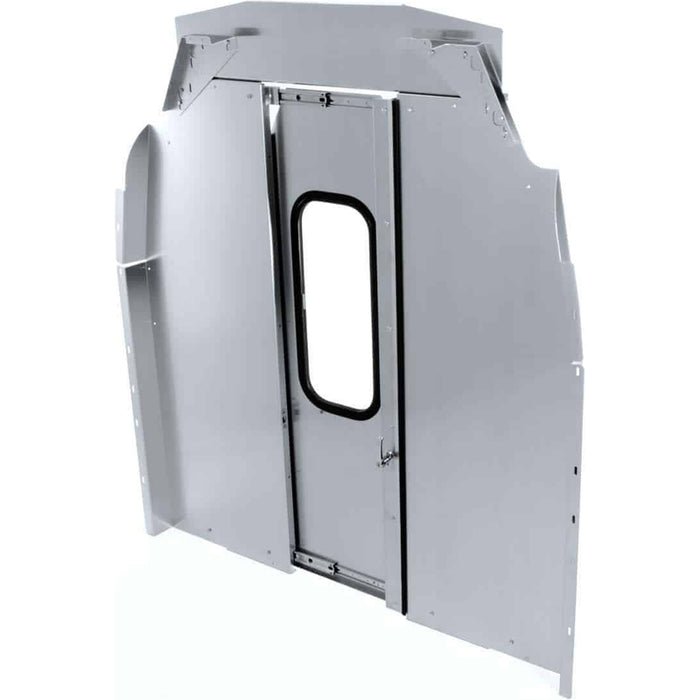 Ranger Design Aluminum Straight Sliding Door Partition for Ford Transit High Roof 148" & 148" Extended Wheelbase/ Polycarbonate Window Model 3068-FTH