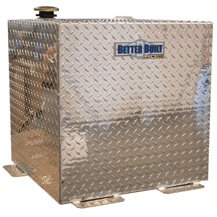 Better Built 50 Gallon Bright Aluminum Square Heavy Duty Series Liquid Transfer Tank Model 37024152