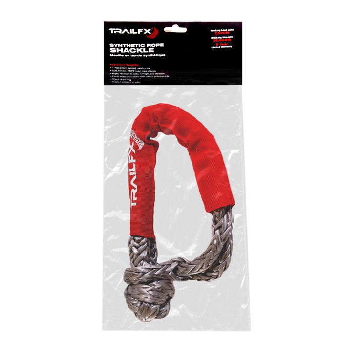TrailFX Rope Shackle Single Red 7500 LBS Model WA046