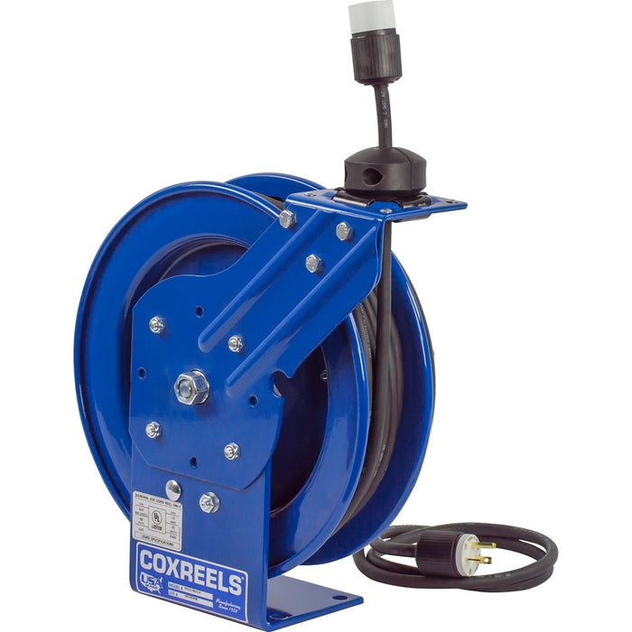 Coxreels PC Series Spring Driven Cord Reel Single Industrial Receptacle 12 GA x 35 ft. - Cord Included Model PC13-3512-A