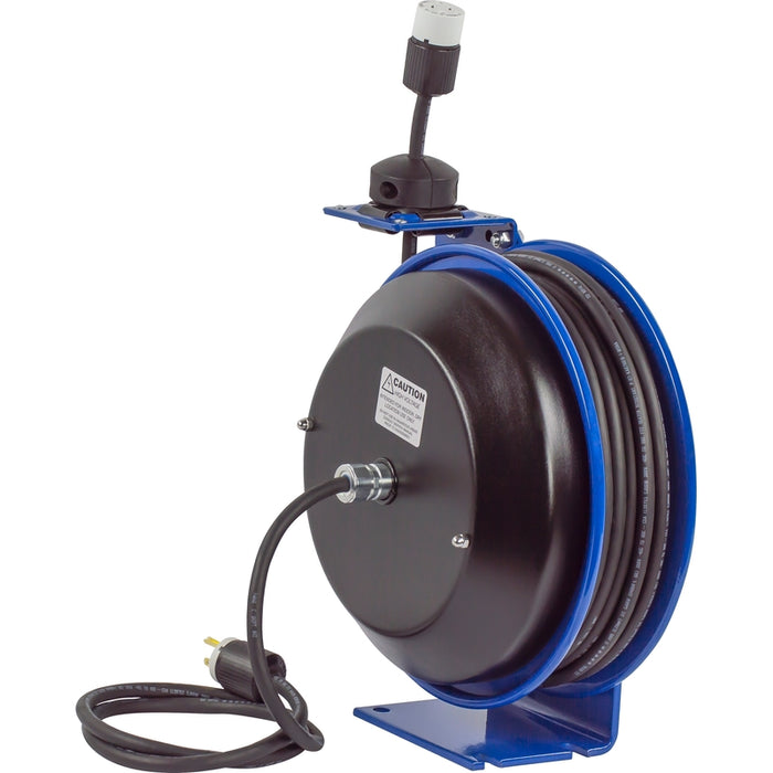 Coxreels PC Series Spring Driven Cord Reel Single Industrial Receptacle 12 GA x 50 ft. - Cord Included Model PC13-5012-A