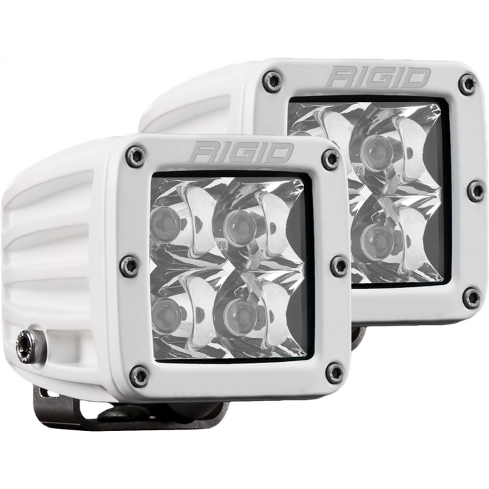 Rigid Industries D-Series PRO LED Light, Spot Optic, Surface Mount, White Housing, Pair Model 602213