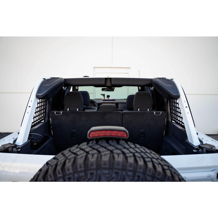 DV8 Offroad 2021-2026 Ford Bronco 4-Door Hard Top Only Rear Window Molle Panels Model MPBR-01