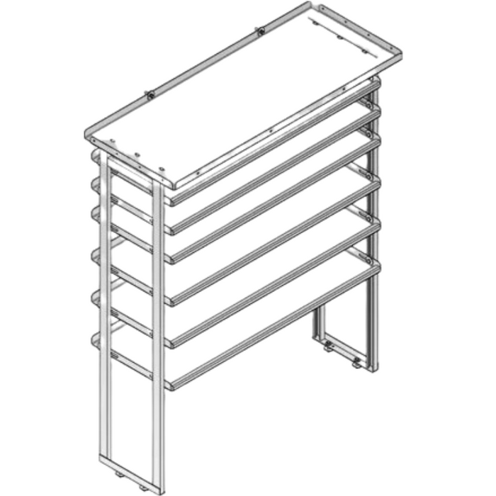 Hackney Van Shelving with Ladder Shelf for Curb Side Ford Transit 130"WB MR/HR Van