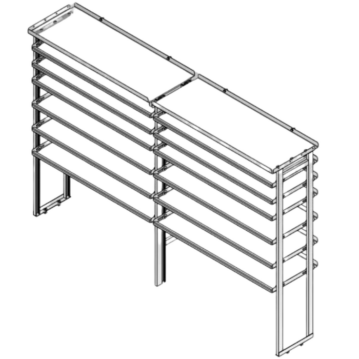 Hackney Van Shelving with Ladder Shelf for Curb Side Mercedes Sprinter 46"-46"  170"WB HR