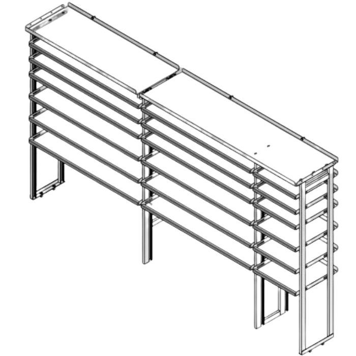 Hackney Van Shelving with Ladder Shelf for Curb Side Mercedes Sprinter 46"-46"-18"  170"WB EXT HR