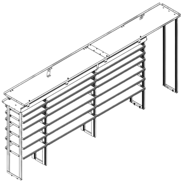 Hackney Van Shelving with Pipe and Ladder Shelf for Driver Side Mercedes Sprinter 46"-46"-23"-(28.5" OPEN)  170"WB HR