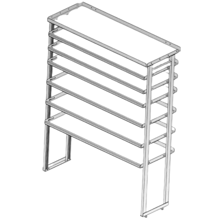 Hackney Van Shelving with Ladder Shelf for Curb Side Ram Promaster 46
