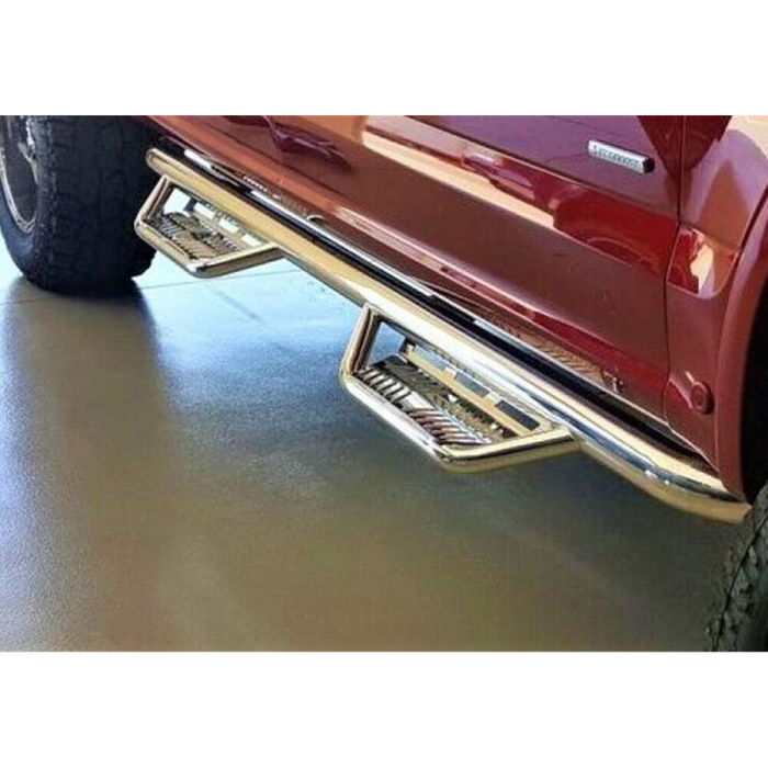 N-Fab Cab Length Podium Side Steps Stainless Steel Model HPC1775CC-SS