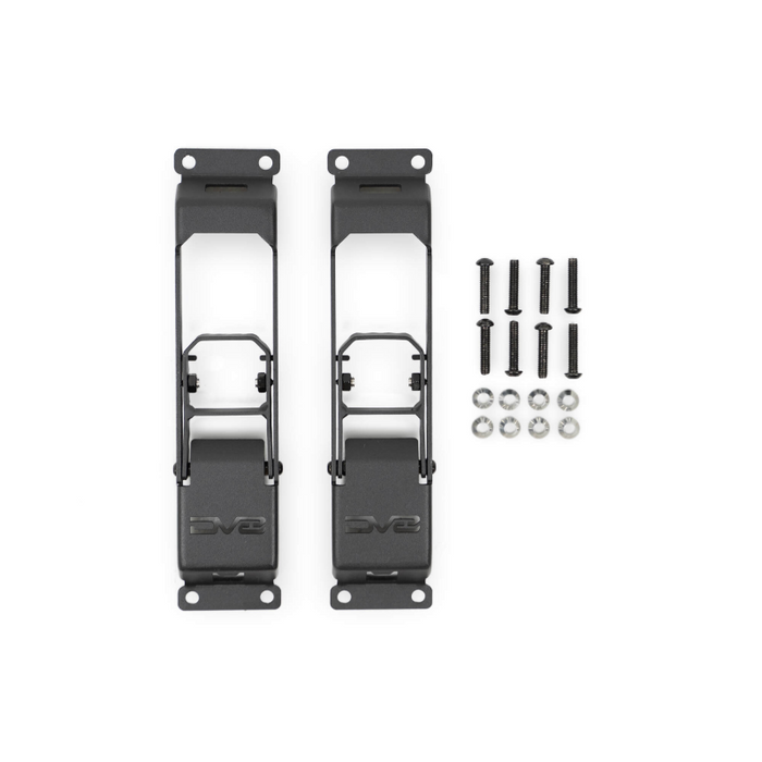 DV8 Offroad 2007-2025 Jeep Gladiator JT Wrangler JK, JKU, JL, JLU Hinge Mounted Steps Model STJL-04