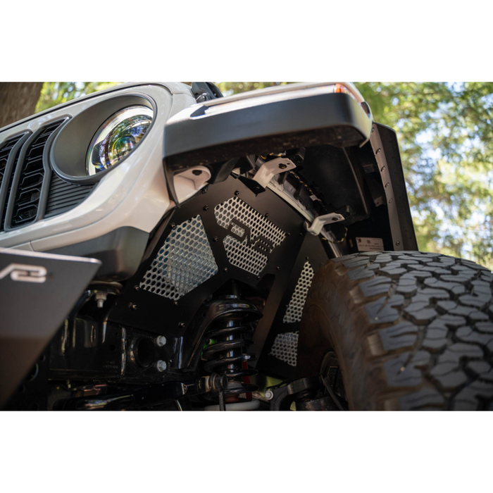 DV8 Offroad 2018-2025 Jeep Wrangler JL JLU Gladiator JT Front Inner Fenders Model INFEND-06FB