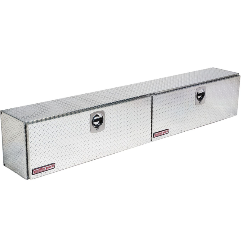 Weather Guard Top Mount Box Double Door Bright Aluminum 96.25X13.25X16  Model # 396-0-02