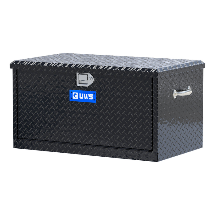UWS Gloss Black Aluminum 38" Utility Chest Box with Drawers Model TBC-38-DS-BLK