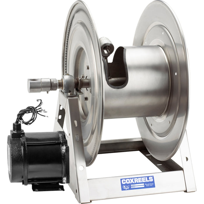 Coxreels 1175-SS Series Stainless Steel 12V DC 1/2 HP Explosion-Proof Motorized Hose Reel 1 in. x 100 ft. 3000 PSI Chain Drive - No Hose Model 1175-6-100-ED-SP