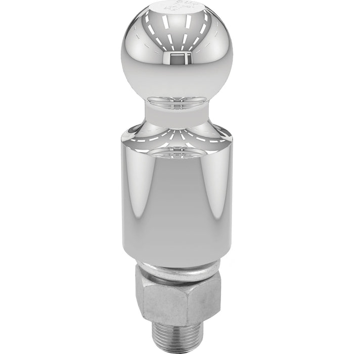 CURT Chrome Trailer Hitch Ball, 3,500 lbs, 2-Inch Rise, 1-7/8-Inch Diameter, 1 x 2-1/8-Inch Shank Model 40032