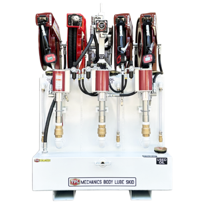 Taylor Pump & Lift 42"W x 36"D x 60"H Triple 30-Gal New Oil & 60-Gal Used Oil Lube Skid Model TPL 236-993