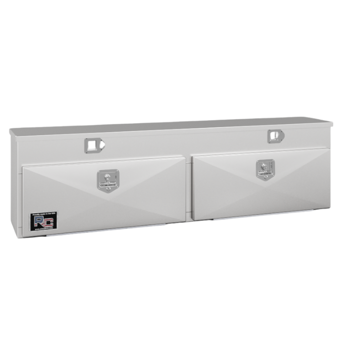 RC Industries Top Mount Box Q-Series 90x20x15 14 GA Steel With Lift Up Lid & 13 GA Steel Drop Door Gloss White Model QM902015.SDLNW2