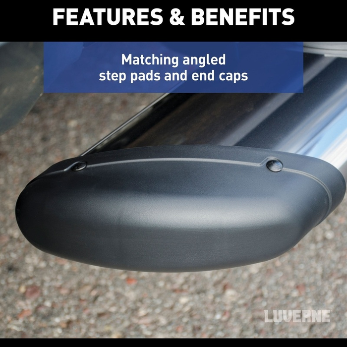Luverne Regal 7 Black Stainless 78" Oval Side Steps, Select Ford F250, F350, F450, F550 Model 277078-401734