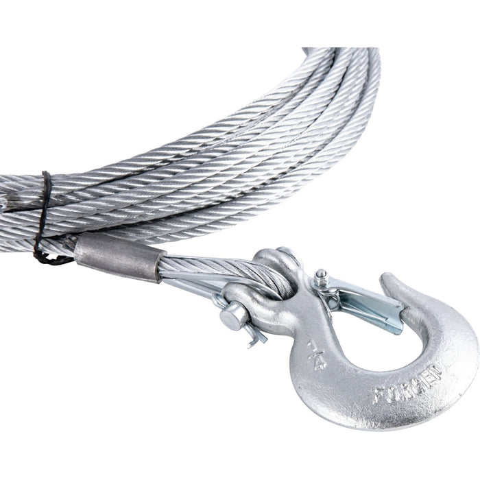 CURT 7/32-Inch x 50-Foot Steel Winch Cable with Hook, 5,600 lbs Model 29461
