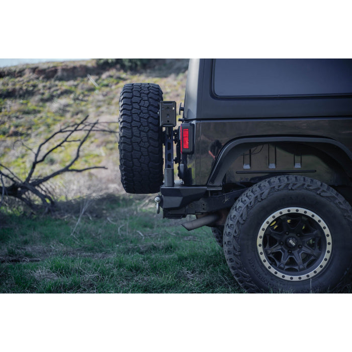 DV8 Offroad 2007-2018 Jeep Wrangler JK JKU Tire Carrier For Mto Bumper Model TCJK-13