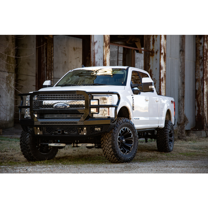 Bodyguard FT Front Extreme - No Sensors Fog Cutouts Receiver W/ Mesh Grille With Camera Harness Texture Black Powder Coat Model JEF17BNTMH