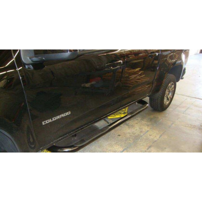 Go Rhino 4000 Series Step Nerf Bars with Mounting Brackets Kit Black Powder Coat Model 4237B